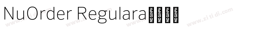 NuOrder Regulara字体转换